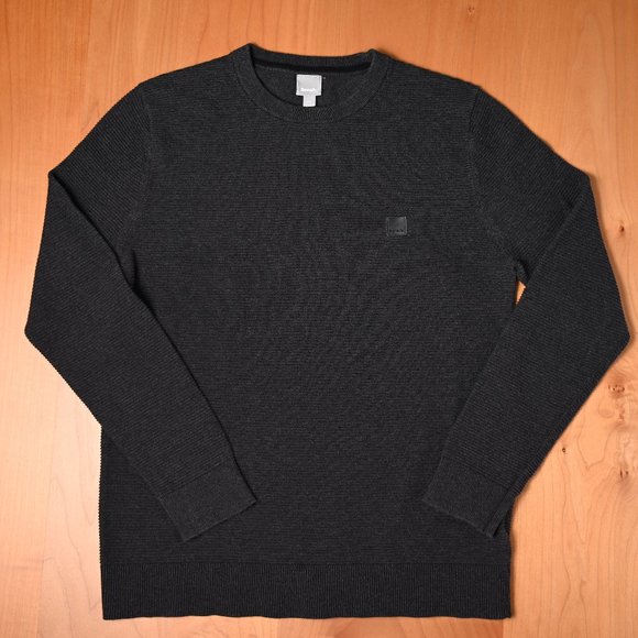 Bench Other - Bench Cotton Rib Texture Pullover Sweater  Dark Grey - Men's Size Small